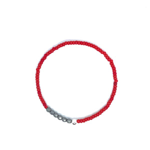 Beaded and Red Cord Knot  Bracelet by Ruigos