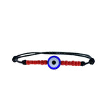 Evil Eye Glass Beads Adjustable Bracelet by Ruigos