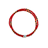 Silver 925 Enamel Evil Eye Colorful Double Wrap Bracelet By Ruigos