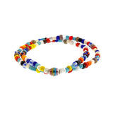 Silver 925  Ball Pride Colorful Mix Double Wrap  Bracelet By Ruigos