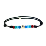 Friendship Silver Sterling Ball Cord Colorful Bracelet