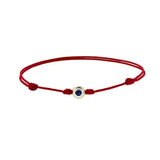 Silver Sterling Evil Eye in Red Cord By Ruigos