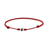 Silver Sterling Evil Eye in Red Cord By Ruigos