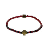 Cross Beads Stretchy Bracelet Men’s Women’s Cross Bracelet