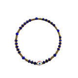 Evil Eye Lapis Lazuli Hematite Beaded Ruigos Bracelet Silver Sterling  Enamel