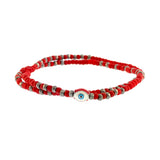 Evil Eye 925 Silver Enamel Double Wrap By Ruigo