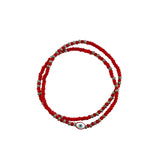 Evil Eye 925 Silver Enamel Double Wrap By Ruigo