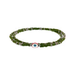 Evil Eye 925 Silver Enamel Double Wrap By Ruigo