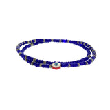 Evil Eye 925 Silver Enamel Double Wrap By Ruigo