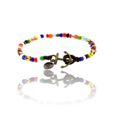 Ruigos Friendship Anchor Bracelet Multi Glass Beads